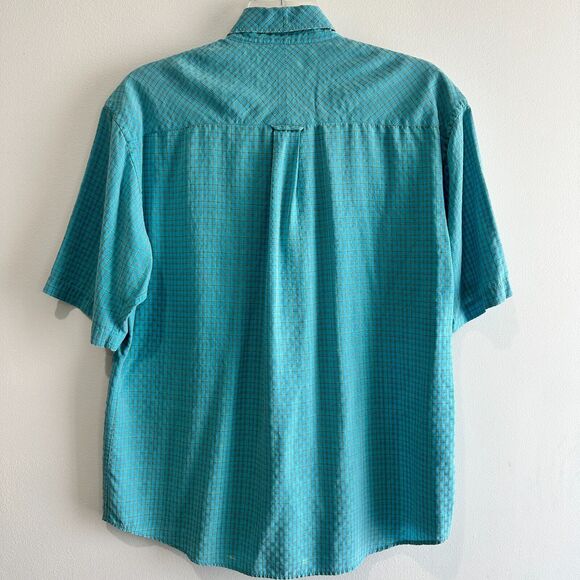 Bugatchi‎ Uhmo Men's Shirt Size L Button Up Short Sleeve Classic Fit Blue - Picture 2 of 6